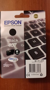 Tusz Epson Black 407 Oryginal duża poj.