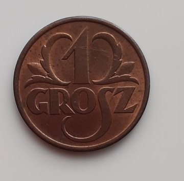 Moneta 1 grosz 1937r. II RP