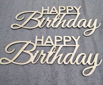 Urodziny Topper napis na tort HAPPY Birthday 