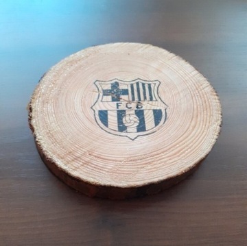 Fc Barcelona. Plaster drewna dekoracyjny ozdobny 