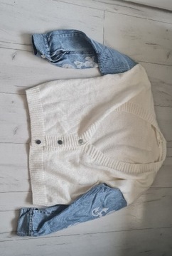 Sweterek+ rękawy jeans