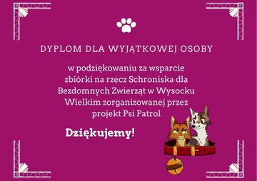 Dyplom dla wyjątkowej osoby