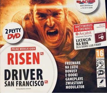 Gry PC CD-Action 2x DVD nr 234: Risen, Driver San