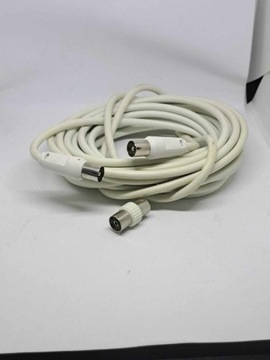 Kabel antenowy wtyk/wtyk + przejściówka