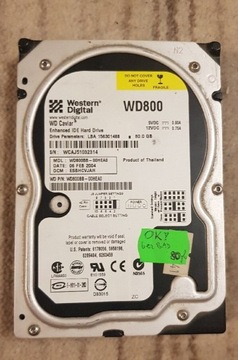 Dysk Twardy HDD IDE ATA WD CAVIAR 80GB retro pc