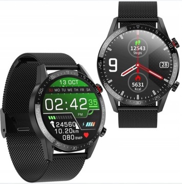 Elegancki zegarek męski Smartwatch budzik puls EKG