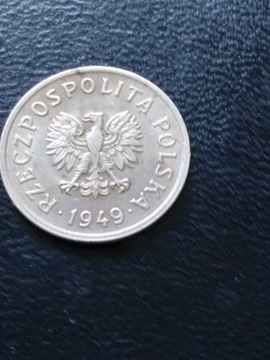 Moneta 10gr z 1949r miedzio-nikiel bez zm