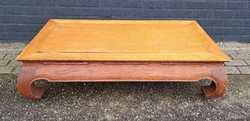 Indyjski drewniany stolik Opium kawowy ława