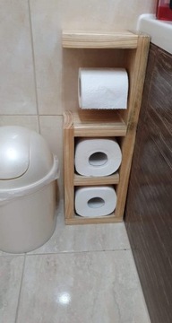 Stojak papier toaletowy do łazienki z drewna zamów