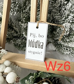 Klasyczne zawieszki na alkohol 10szt,juta 9 wzorów