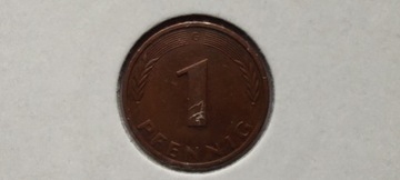 Niemcy 1 fenig, 1981 rok. Znak mennicy „G”. #S55