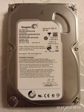 Dysk twardy Seagate 320GB 7200obr/min