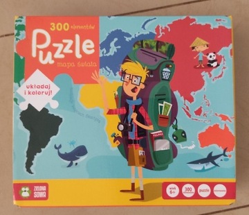 Puzzle mapa świata, 300 elementów