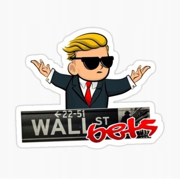 [-10%] [HIT]3 szt. Naklejki WallStreetBets Sticker