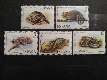 Znaczki Hiszpania 1974 fauna gady