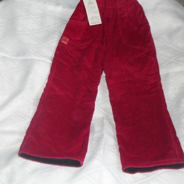 spodnie dziecinne sztruks ocieplone polarem 116cm