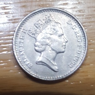 moneta Wielka Brytania 5 pensów 1992 r