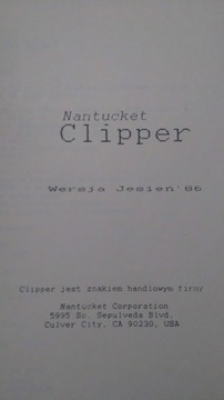 Nantucker Clipper wersja jesień 86
