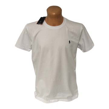 Koszulka T-shirt męski Haft Logo XL biały