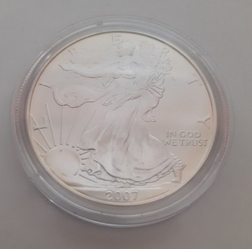 Srebrna moneta Amerykański Orzeł 1 oz 2007 r.