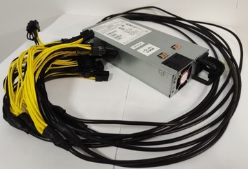 Zasilacz serwerowy 1400W 16szt PCI-E 6+2pin 100 cm