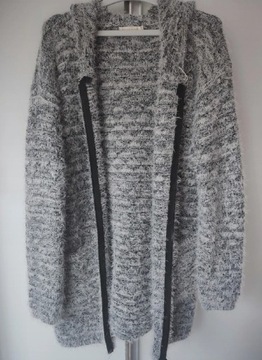Narzutka kardigan sweter bluza M/L zamek szary 