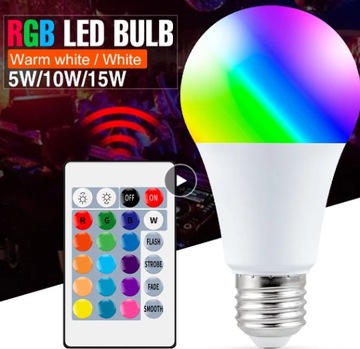 E27 inteligentna lampa kontrolna Led światło RGB