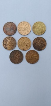 2 grosze 1923,25,27,31,32,36,37,38 r.