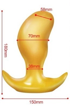 Dildo analne,waginalne buttplug soft 7 cm żółty