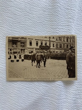 Pocztówka z 1935 Uroczystości pogrzeb Piłsudskiego