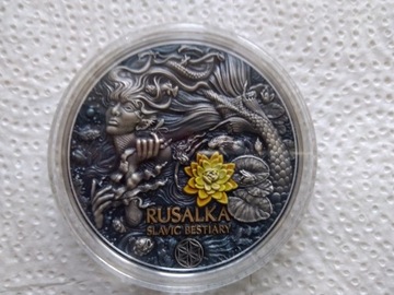 RUSALKA Slavic Bestiary 3 Oz Silver Coins 2000 F