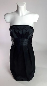Sukienka czarna mini satynowa super