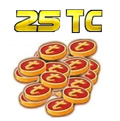 TIBIA COINS 25 TC DIA VITERA ETEBRA ANTICA BONA