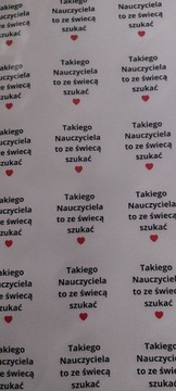 Takiego nauczyciela ze świecą szukać naklejka