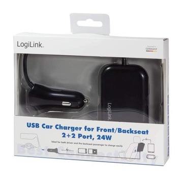 Ładowarka samochodowa USB na 4 urządzenia
