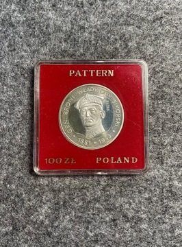 Moneta 100 zł 1981 Władysław Sikorski, próba