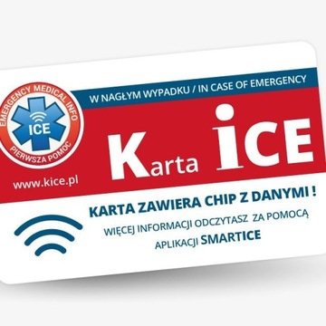 Karta ICE   koperta życia