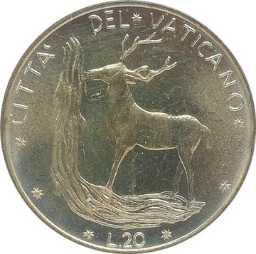 Watykan 20 lire 1972, KM#120