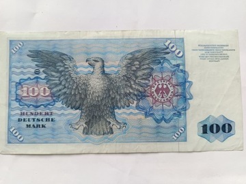 100 DM 1977 stary banknot RFN i w niezłym stanie