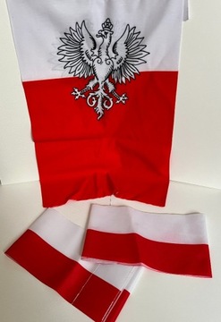 Patriotyczny komin + dwie opaski flaga Polski