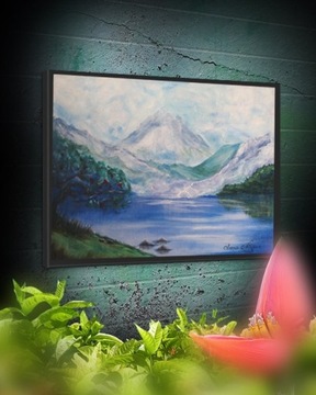 Morskie Oko Obraz Akryl ręcznie malowany
