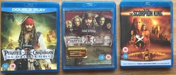 3x bluray: PIRACI Z KARAIBÓW/ KRÓL SKORPION