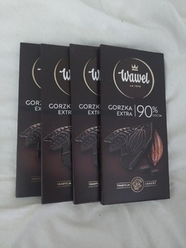 4x Czekolada Wawel 100g extra gorzka 90% kakao