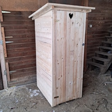 Toaleta drewniana ogrodowa  szalet latryna domek 
