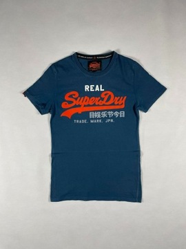 T-shirt SuperDry granatowy S z nadrukiem