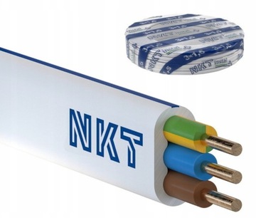 Przewód kabel plaski 3x1 5 NKT 100m. Warszawa