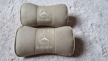 Skórzana poduszka na szyję do samochodu Mercedes
