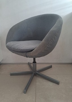 Fotel krzesło Ikea Skruvsta Vissle kolor szary