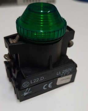 Lampka sygnalizacyjna L22D  zielona 24-230V