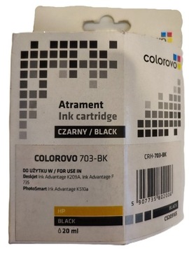 Tusz Colorovo 703-BK | Czarny | 20 ml